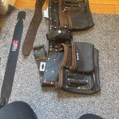 leather double tool belt