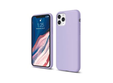 Liquid Silicone Case For iPhone 11 Pro Luxury Thin Soft Phone Cover New Lilac Purple - FHT4IP11PLK