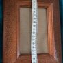 Hand-carved vintage wooden picture frame with a natural grain finish. Image 5
