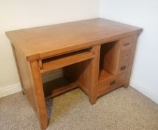 Oak computer desk