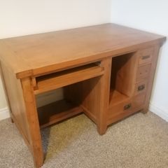 Oak computer desk