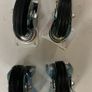 Heavy duty 200mm Castors Black Rubber with swivel brake set Image 5