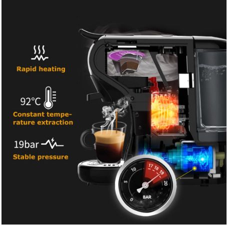 Coffee Machine 19 Bar 4in1 Multiple Capsule Espresso Cafetera