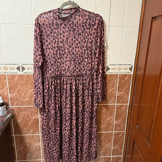 Numph Leopard Dress - Size UK14