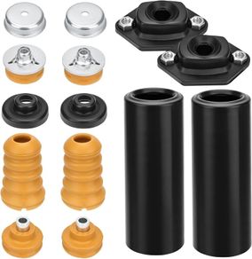 Rear Shock Absorber Mounts&Bump Stops Kit - Upper Lower Mounting Set with Grommets Compatible for X1, E81, E82, E84, E87, E88, E90, E91, E92, E93 Replacement for 33536767334 33526768544