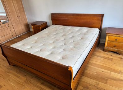 super king mahogany bed frame
