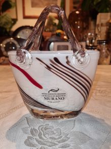 Murano glass basket