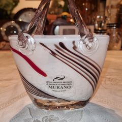 Murano glass basket