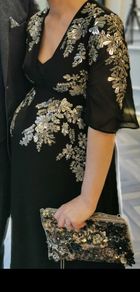 Hope & Ivy Embellished Maternity Maxi Dress