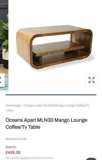 TV stand and  coffee table -  solid oak