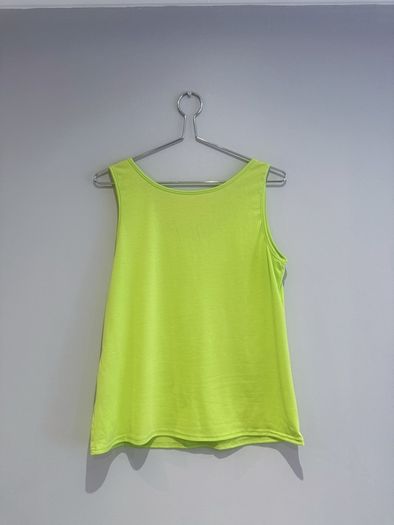 Pre Owned Neon Lime Button-Down Vest Top