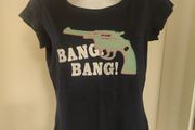 Atmosphere Navy Bang Bang cotton t-shirt size UK16 EU 44 Postage included