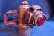 Circa 1900 "British Miller Made" Carbide Rear Safety / Tail Lamp