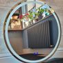 LED Bathroom Mirror Gold Frame 80cm Image 2