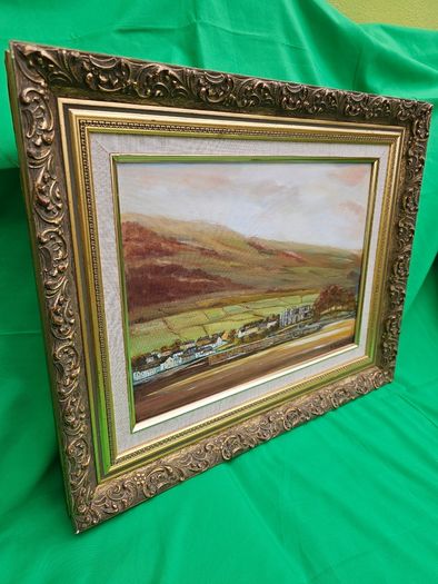 Beautiful Vintage Oil Painting "Carlingford Lough" (1991) by Dublin Artist L. Rothwell  Framed