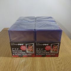Great Value! Ultra Pro Combo - Regular Toploaders (200) + Soft Sleeves (200) - Pokemon cards