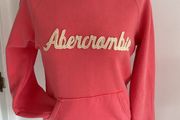 hoodie Abercrombie &amp; fitch coral hoodie size large