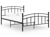 Bed Frame Black Metal 200x200 cm