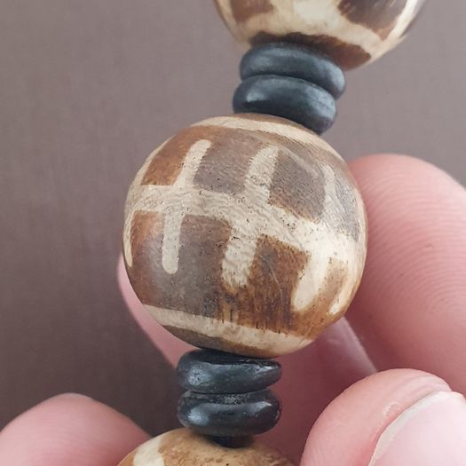 Burmese Antique Pumtek Pyu Beads Necklace 24 inches