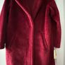Michael Kors Berry Red Fur Coat Image 2