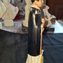 Beautiful Old Statue of  St. Martin de Porres, the Saint holding a broom and a book, accompanied by a Dog and a Dove at his feet, Ideal for Home or Stage Movie Props Postage Available or Collection Image 4