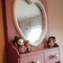 rustic heavy wooden mirror with shelf,drawers and hooks Image 2
