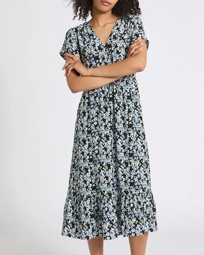 NEW Ladies Floral Print Tie Dress: Size 10