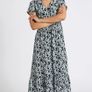 NEW Ladies Floral Print Tie Dress: Size 10 Image 3