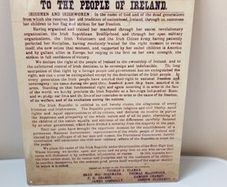 1916 Proclamation Irish Republic tin metal sign