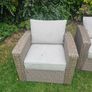 Rattan garden furniture set - couch and armchairs Image 6