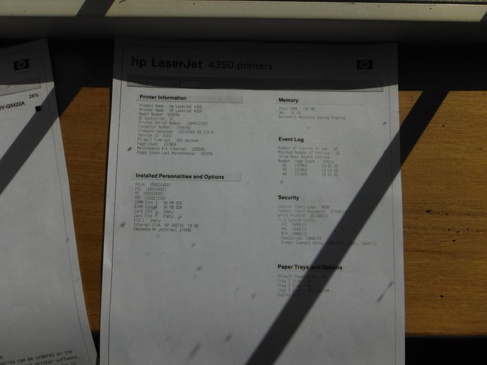 HP laserjet printer 4350dtn & duplex unit
