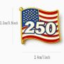 1pcs 250th Anniversary American Badge Pins, new. Image 2