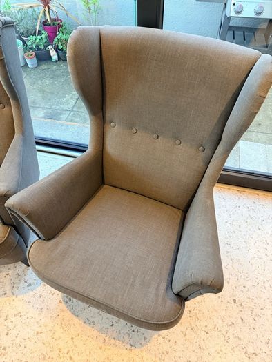 Pair of Ikea Strandmon Wingback Armchairs