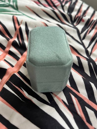 Sage green ring box