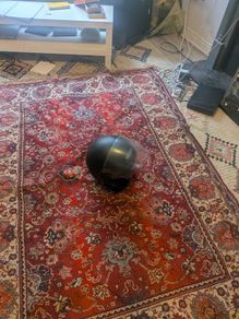 Black Motorcycle Helmet  Small Size