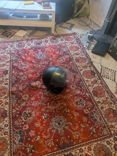 Black Motorcycle Helmet  Small Size