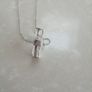Vintage crystal crucifix pendant Image 2