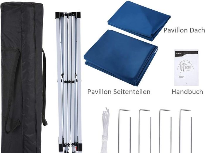 3 x 3 m, folding gazebo, Marquee Waterproof PU coating, heavy duty steel frame, with 4 sandbags