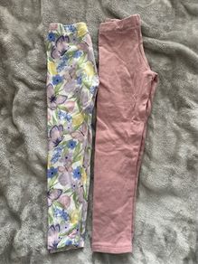 Cute leggings for a girl, 122 cm (6-7 years)