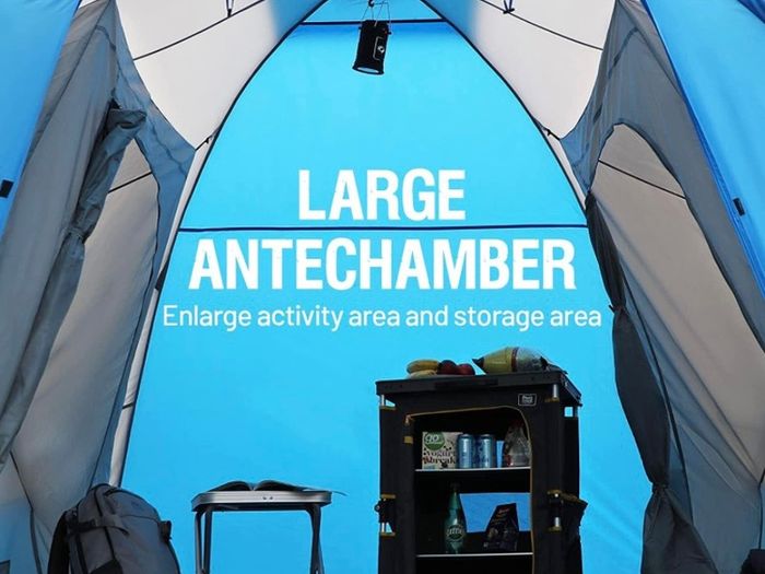Camping Tunnel Tent 4-6 Person Large Family Tent With 2 Bedroom 4 Man Tent 3000mm Waterproof With Living Area 6 Man Tents for Camping Outdoor Hiking UV Protection with Carry Bag (FREE POSTAGE)