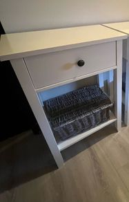 white console table