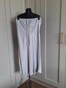 Silver Grey Satin Midi Skirt from Topshop