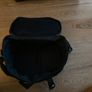 Large Black Leather PVC Makeup Bag with shoulder strap Image 3