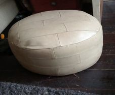 leather pouf