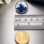 Vintage Delft 835 Silver & Hand Painted Ceramic Brooch Image 9