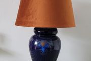 Vintage Denby pottery lamp with shade