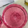 Antique Art Glass Cranberry Red Ruffled Lidded Candy Dish Image 4