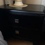 Pair of Black 2-Drawer Bedside Cabinets / Nightstands Image 2