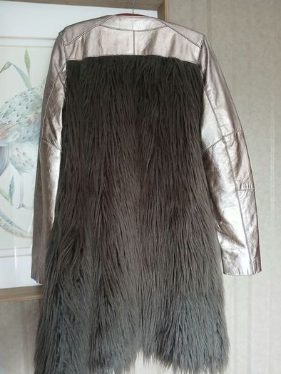 Urbancode London coat Genuine leather& faux fur New with tags