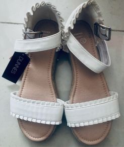 Girls white sandals